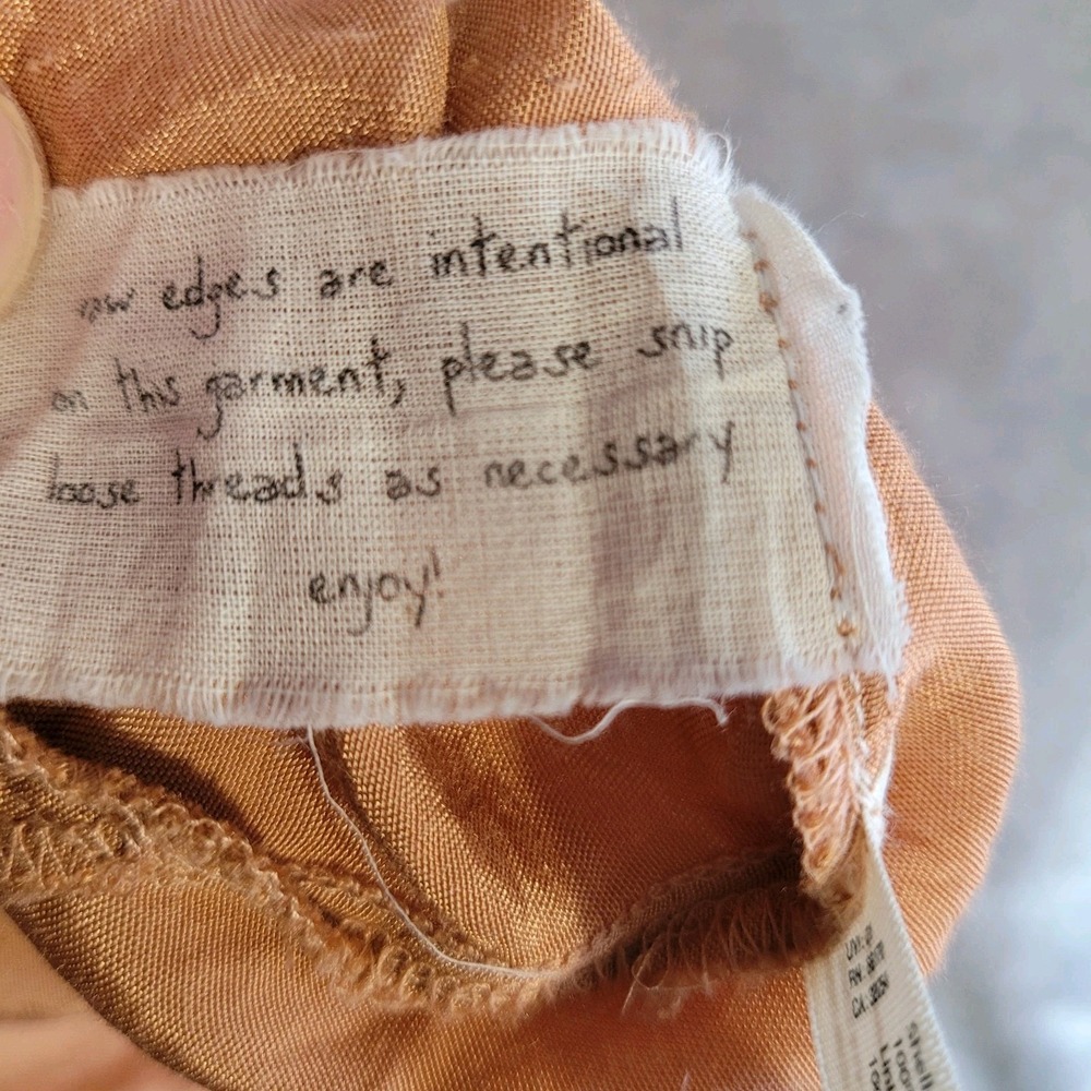 FP One Free People Verona Mini Dress In A Muted Orange Color Sz M Crochet Accent - Picture 7 of 11